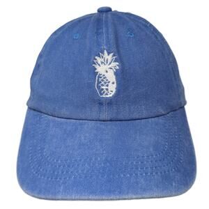 Embroidered Pineapple Slideback Baseball Cap Blue One Size Kai Aloha Supply